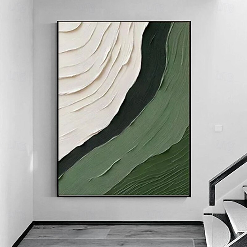 Handmade green abstract wave oil paintings Hand Painted wave ocean Oil Painting Wall Modern Abstract Green Canvas Painting Home Decoration Decor  Canvas Painting4