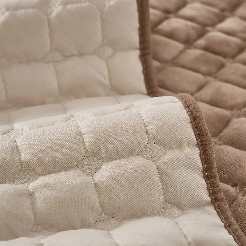 Quilted Flannel Sofa Covers, Soft And Durable Furniture Protectors, Suitable for All Seasons, Cat And Dog Friendly, Machine Washable, Suitable for Bedroom, Living Room, Office, Home Decoration, Living4