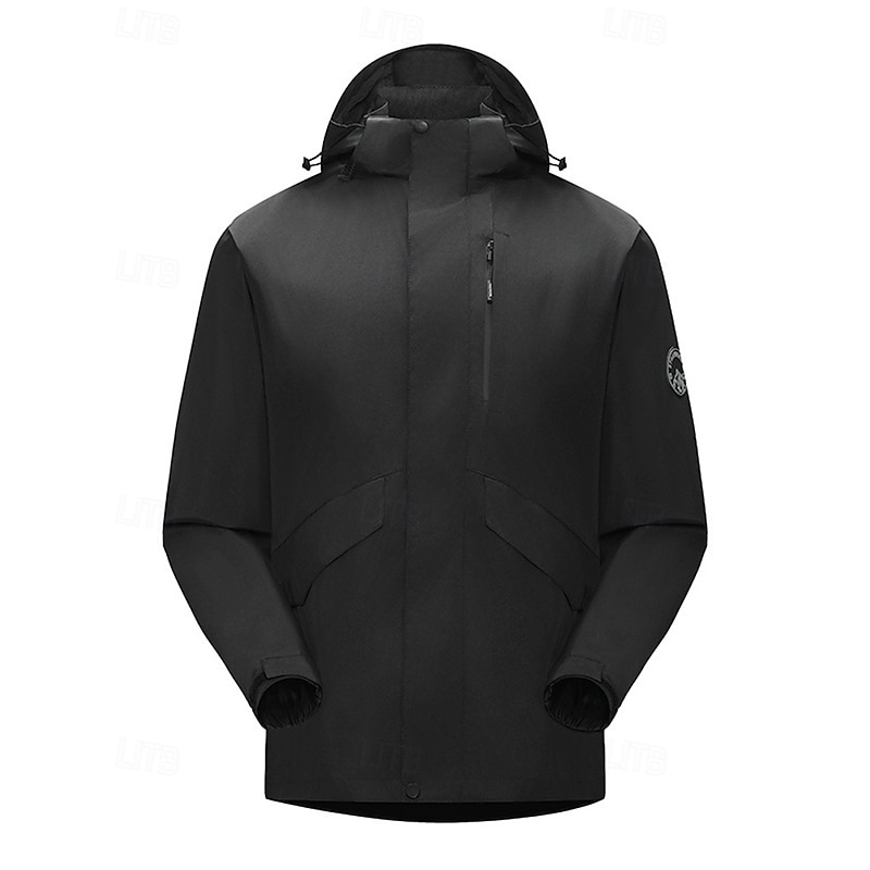 Men's Windbreaker Softshell Jacket Hiking Jacket Outdoor Waterproof Windproof Hiking Outfits Hiking Clothes Spring Autumn / Fall Top Camping / Hiking / Caving Running Solid Color Black Yellow Pink4