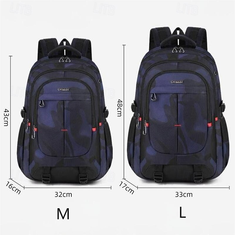 Teen Students' Lightweight Backpack – Blue Bookbag with Organizer Compartments and Ergonomic Shoulder Straps4