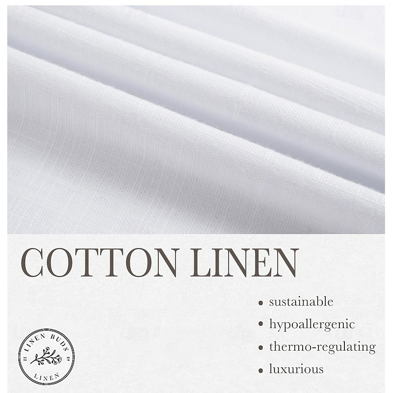 Men's Shirt Linen Shirt Viking Style Popover Shirt Summer Shirt Beach Wear Solid Color Vacation Street White+Orange White+Green Green+orange White+White Long Sleeve Collarless Summer Spring Clothing3