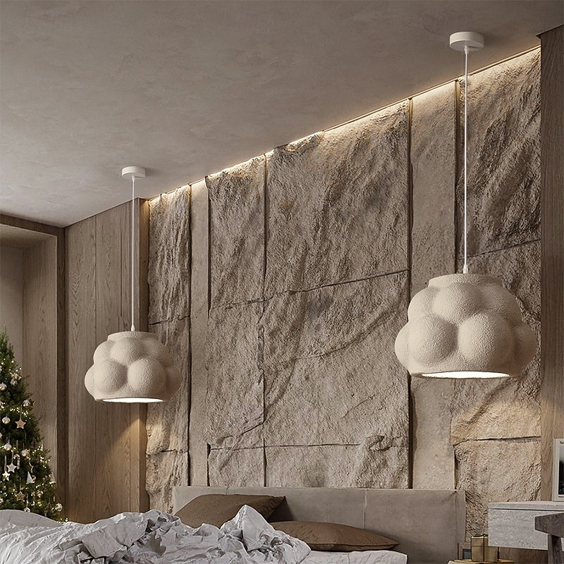 Cloud Wabi Sabi Pendant Light, 28cm Height, Warm White White Light, E26 E27, Adjustable Chain3