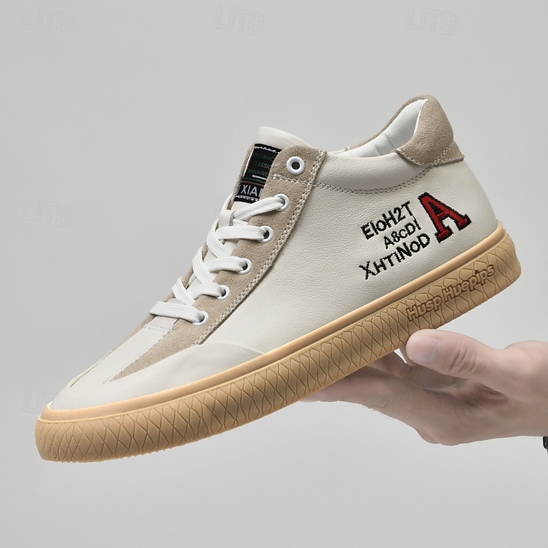 Men's Casual High-Top Sneakers with Retro Print, Stylish Canvas-Look Skate Shoes for Daily Wear & Urban Street Style3