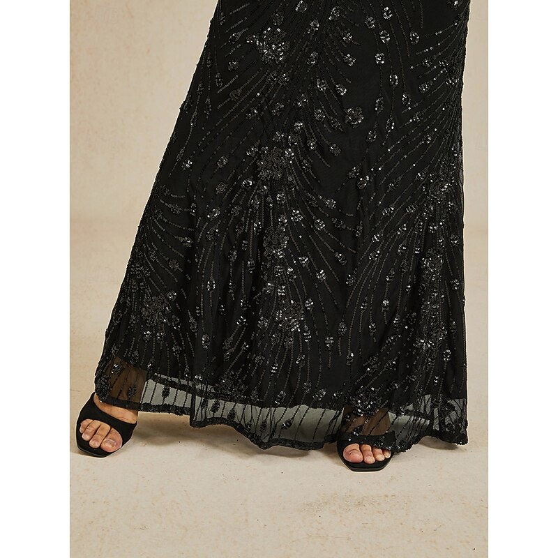 Women's Maxi Dress Trumpet Mermaid Dress Elegant Party Formal Party Evening Party Regular Fit Solid Color Sleeveless V Neck Black Spring Fall Winter4