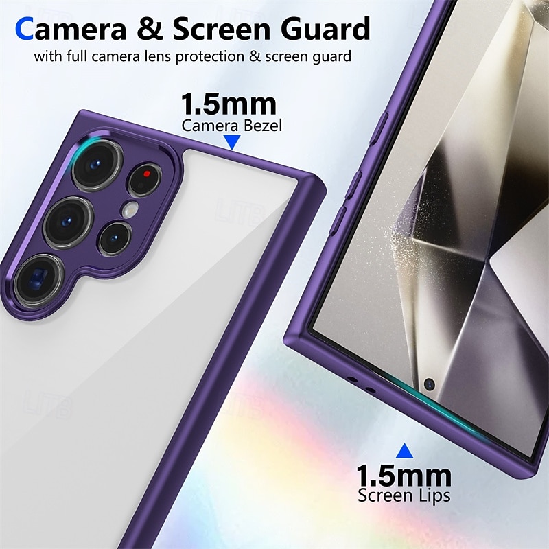 Phone Case For Samsung Galaxy S25 S25 Edge S24 S24 FE S23 Ultra Plus S22 A16 A55 5G A35 5G A25 Back Cover Translucent Shockproof PC4