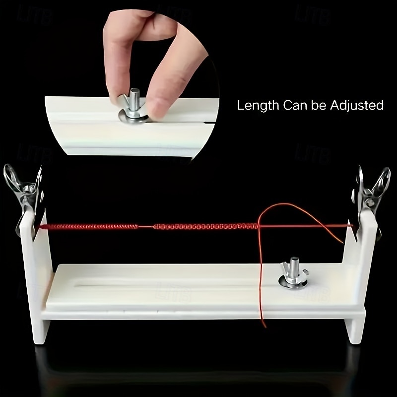 1pc Creative Rope Braiding Tool  Hand-Knitted Plastic Jig  Plastic  With Two Clips Rack DIY Handcraft Jewelry Making Fixing  Jewelry Making  Professional Practical Tool2
