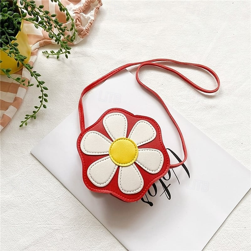 Mini Flower Crossbody Bag Cute Candy Color Shoulder Purse for Toddler Girls Stylish Princess Handbag Small Coin Bag with Adorable Floral Design2