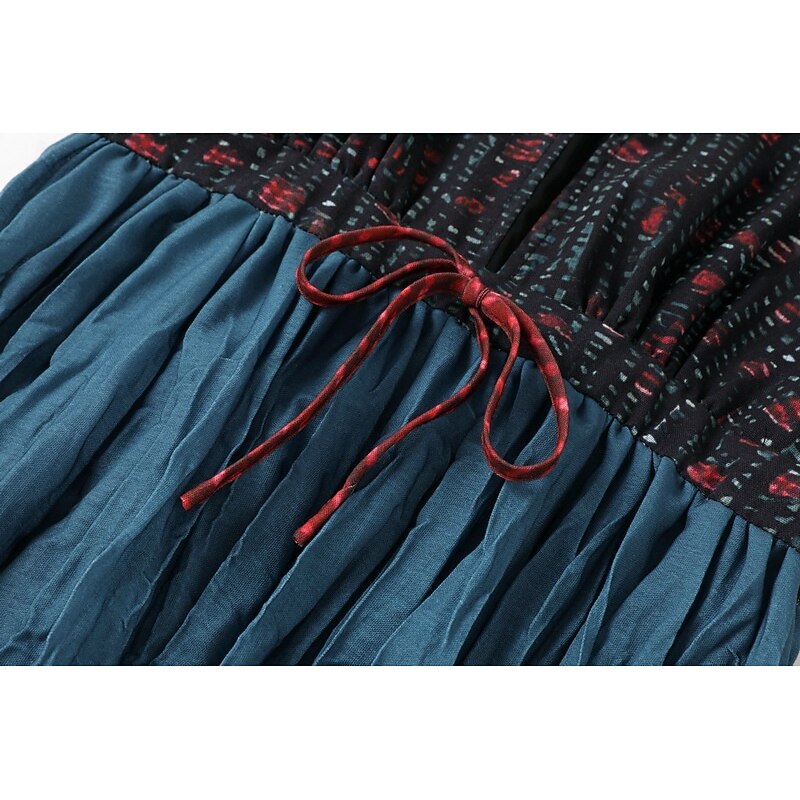 Women's Midi Dress Vintage Dress Summer Dress Slip Dress Western Dress Fashion Classic Modern Vacation Daily Going out Regular Fit Flower Sleeveless Spaghetti Strap Blue Summer4