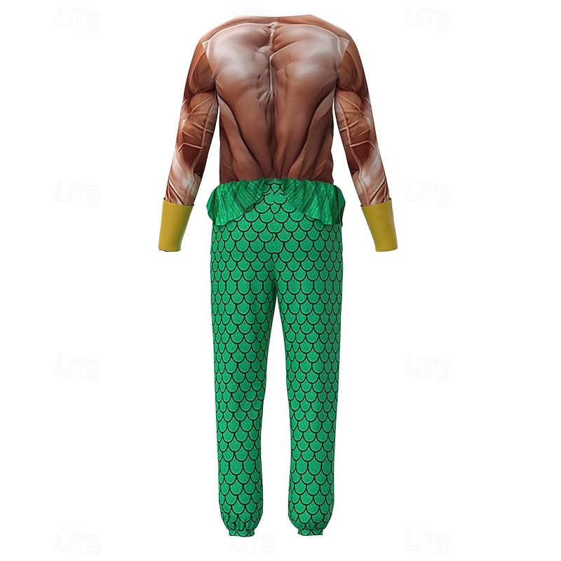 Aquaman and the Lost Kingdom Aquaman Cosplay Costume One-Piece Cosplay Movie Cosplay for Men's Adults Masquerade Performance Halloween4