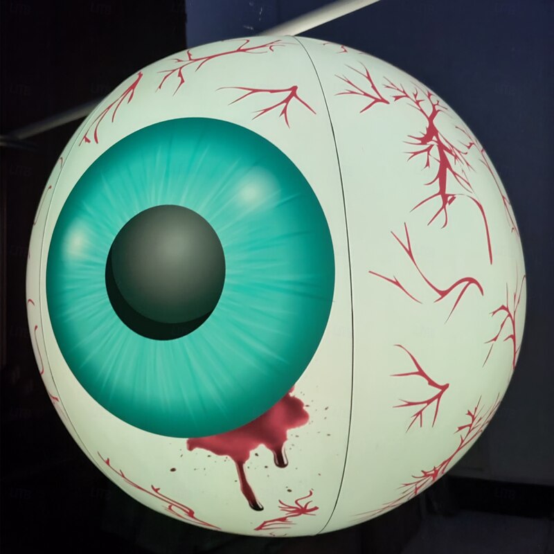 1 Pc Halloween 40/60cm Inflatable Air Model RGB Eye Decoration Lamp Indoor and Outdoor Courtyard Garden Party Horror and Weird Atmosphere Decoration Lights3