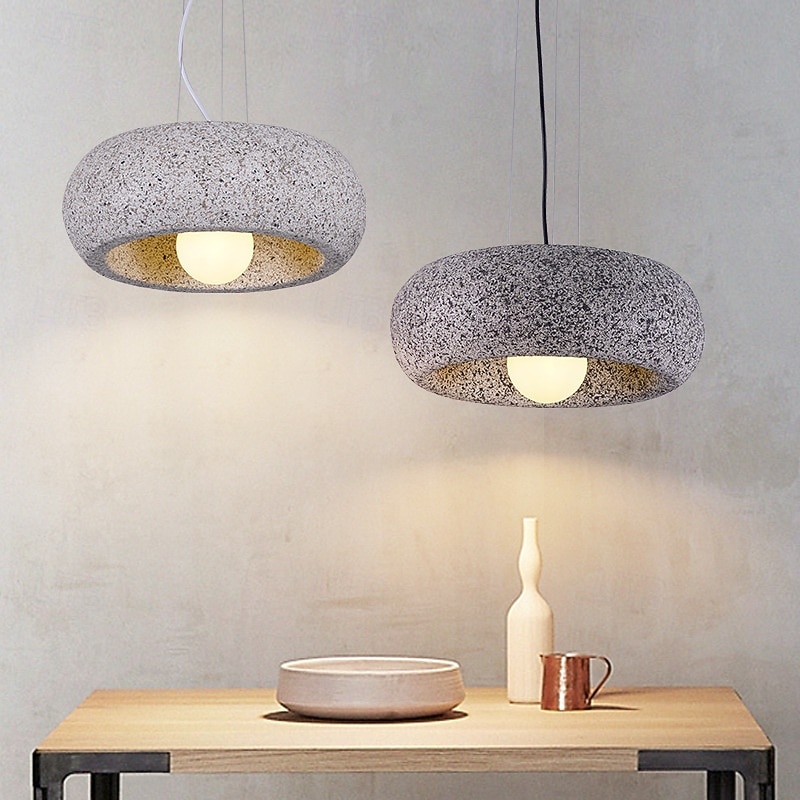 Country Vintage Polystyrene Pendant Light, 40cm Diameter, Hollow - Out Round Design, Warm White/White Light, G9, Adjustable Chain