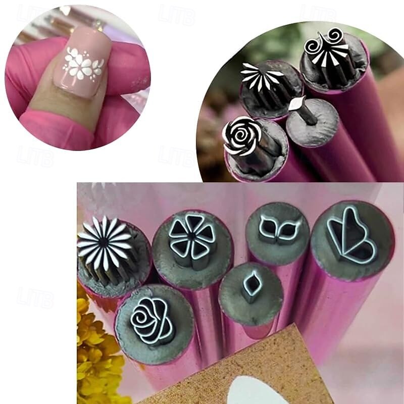 Nail Art Stamp Pen Set, Nail Art Pen Set, Nail Graffiti Nail Art Dotting Tools with Simple Design, Easy to Use, Nail Stamp Pen DIY Nail Art Tools for Girls and Women2