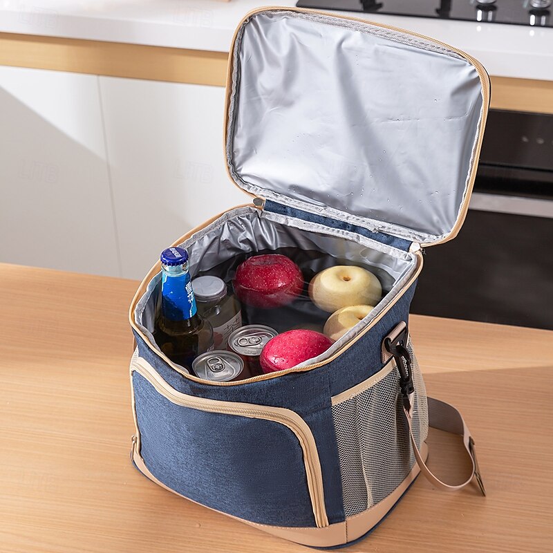 Lunch Bag for Women and Men for Back to School Office Picnic Hiking Beach Large Capacity Insulated Tote Thick Waterproof Oxford Cloth Cooler Bag Big Lunch Bento Carrier2