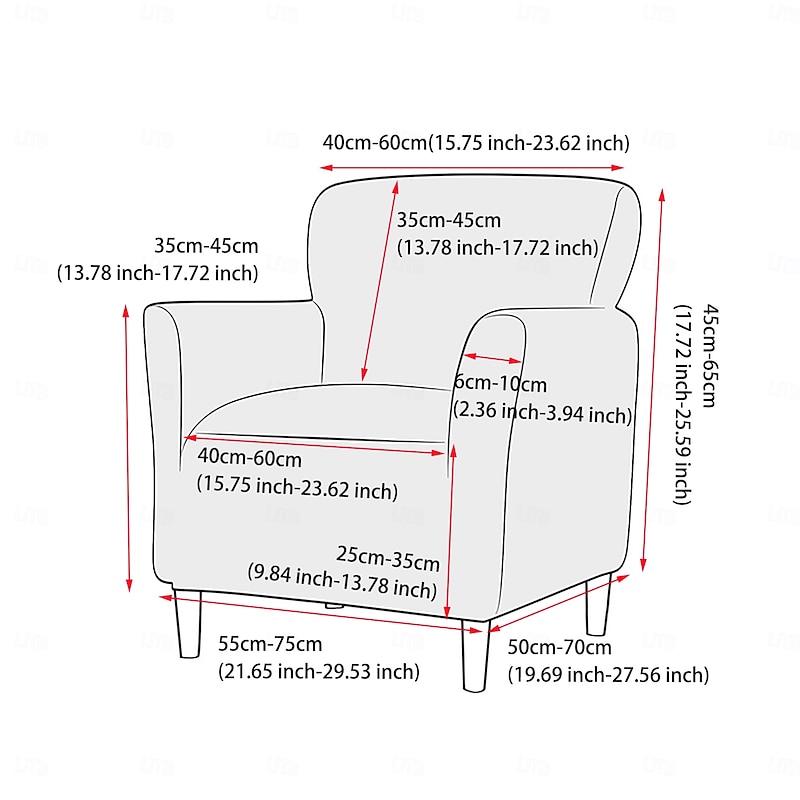Halloween Armchair and Bench Cover Solid Color PU Slipcovers with Pigment Print, Waterproof Furniture Protector for Party Home Decor (1PC)2