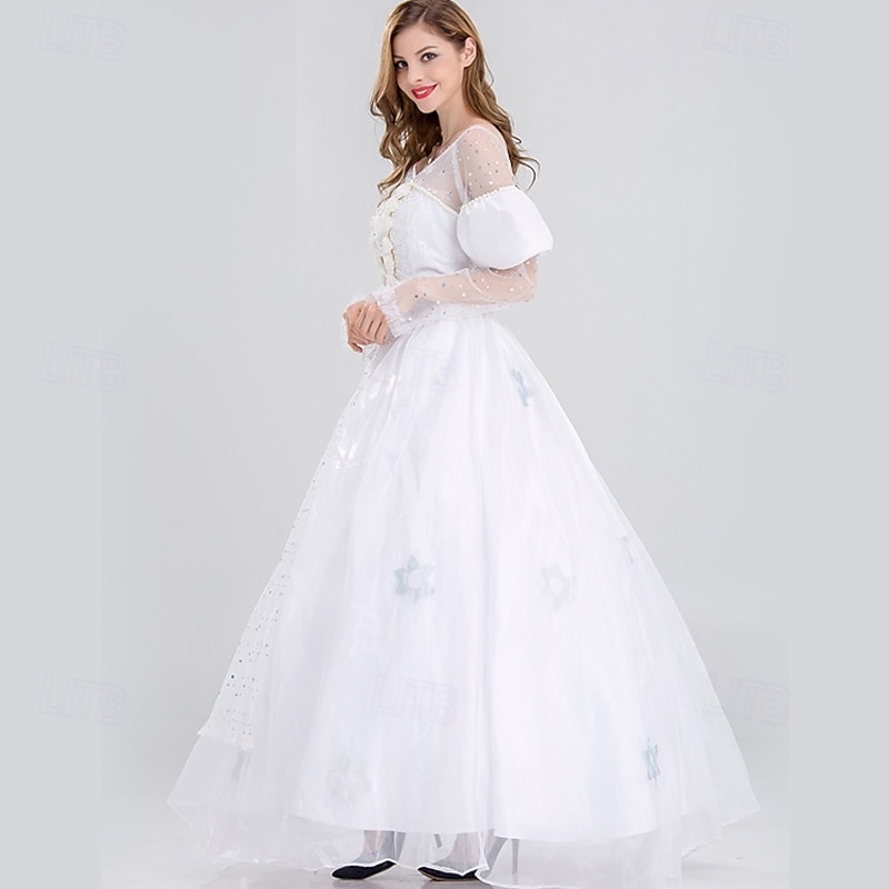 Alice in Wonderland Fairy Tale White Queen Mirana Dress Prom Dress Tulle Dresses Storybook Characters Movie Cosplay for Women's Adults Halloween Carnival World Book Day Performance School Event Dress4