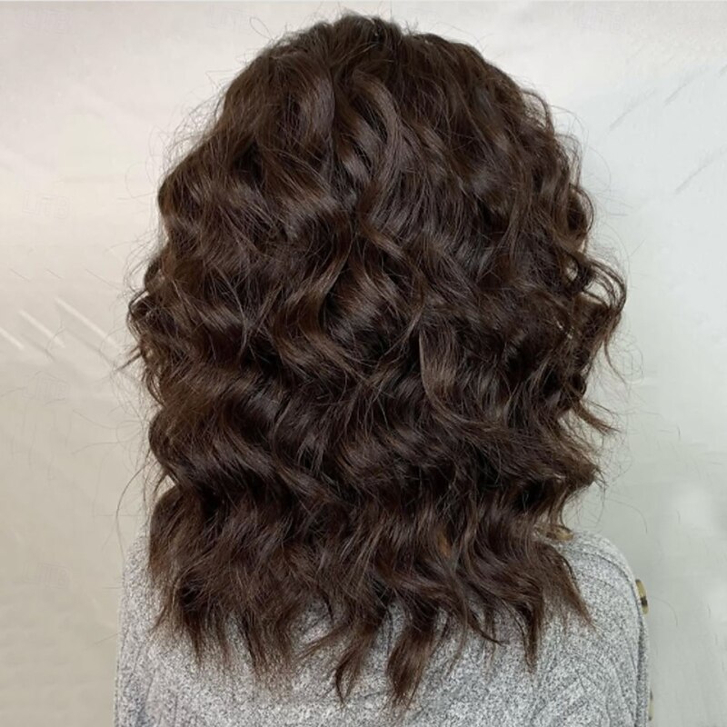 Human Hair 5x5 Closure 13x4 Lace Front Wig Short Bob Brazilian Hair Wavy Deep Curly Auburn Multi-color Wig 130% 150% Density with Baby Hair Natural Hairline Glueless Pre-Plucked For Women Short Human3