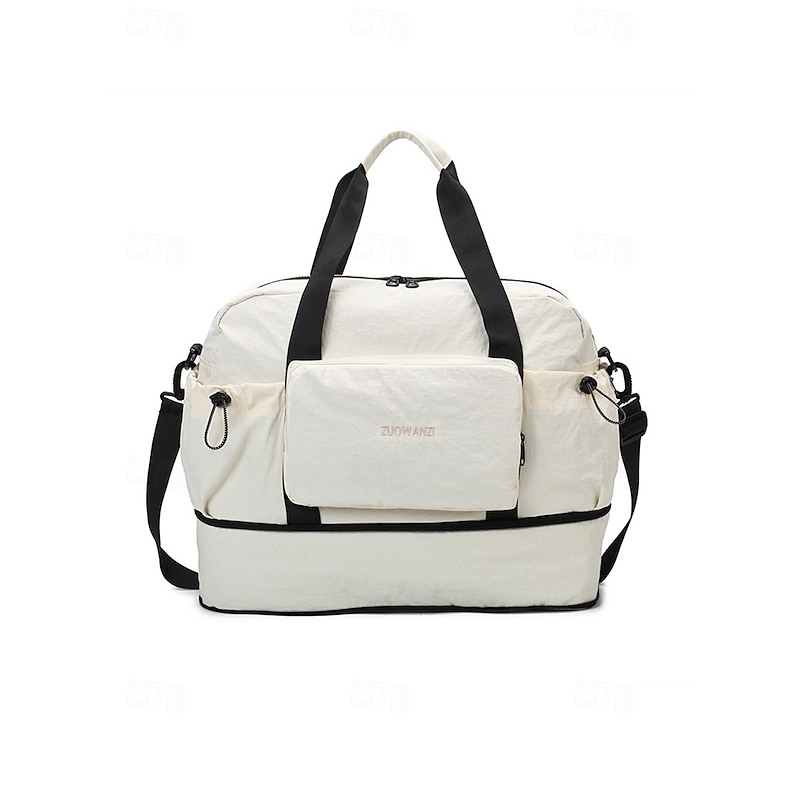 Women's Foldable Travel Duffel Bag – Water-Repellent Scratch-Resistant Lightweight Tote with Large Capacity, Multi-Pocket Design, and Luggage Sleeve for Gym, Weekend and Airplane Carry-On3