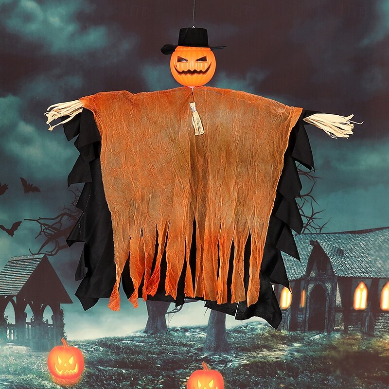 2 Pack Halloween Hanging Pumpkin Ghosts Decorations, Grim Reapers for Halloween Outdoor Decorations, Halloween Pumpkin Flying Ghosts, Haunted House Props, Party Decor2