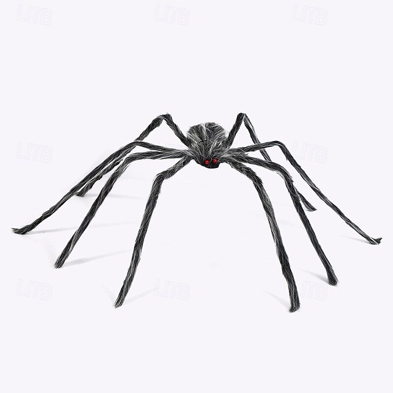 Halloween Spider Large Outdoor Decorations, 150cm / 5ft Fake Halloween Decor Spiders, Furry Spider for Outdoor Indoor Yard Home Costumes Party House Decor3