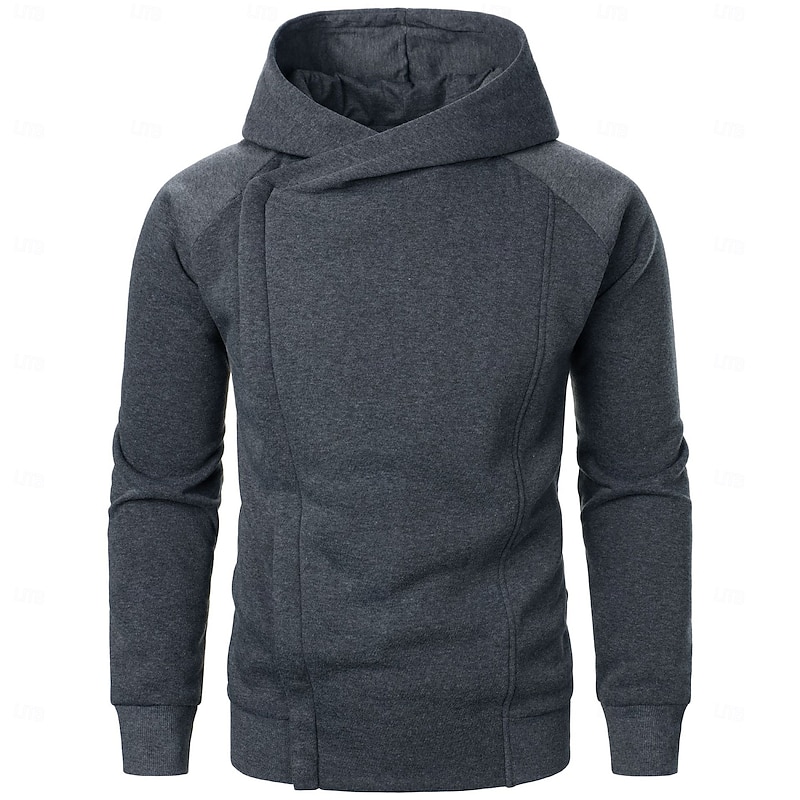 Men's Hoodie Sweatshirt Full Zip Hoodie Black Navy Blue Dark Gray Hooded Plain Zipper Sports & Outdoor Daily Streetwear Cool Casual Workout Fall Clothing Apparel Hoodies Sweatshirts