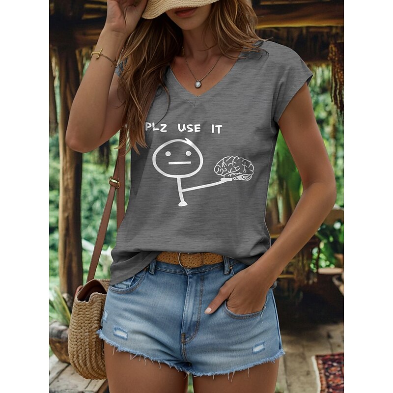 Women's Graphic Letter Camisole Tank Top Vintage Stylish Classic Sleeveless Short Sleeve V Neck Regular Tops Daily Vacation Wear Print Black White Yellow Red Blue Summer Spring4