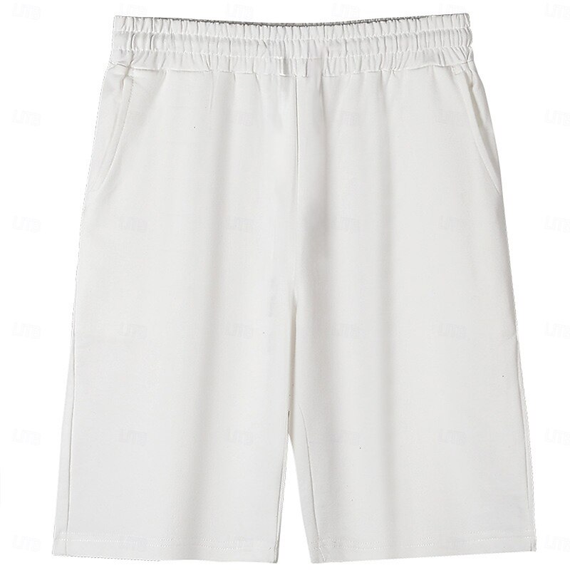 Kids Boys Shorts Pocket Solid Color Breathable Soft Comfort Shorts School Cool Basic Black White Yellow Mid Waist2