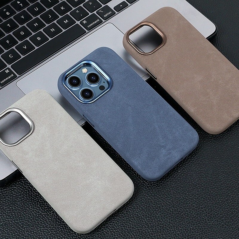Phone Case For iPhone 16 15 14 Pro Max 13 Pro Max Back Cover Magnetic Shockproof Retro TPU PU Leather3