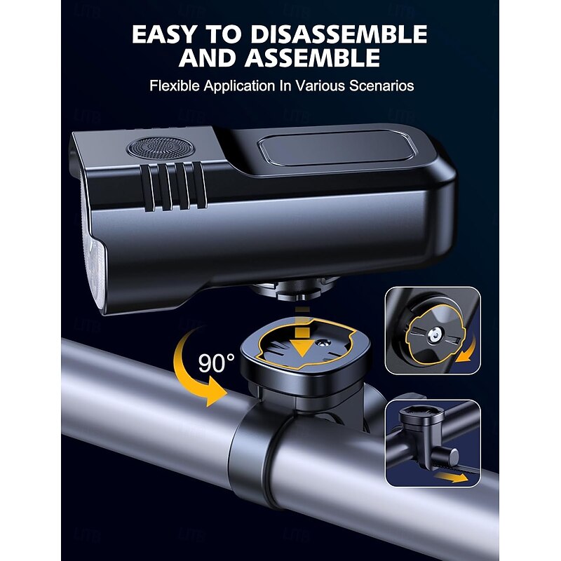 Aluminum Bike Lights Supper Bright, 1000 Lumens Bike Lights,Various Modes & Sturdy Aluminum Alloy Bicycle Light, IP65 Waterproof & USB Rechargeable Bike Headlight and Tail Light2