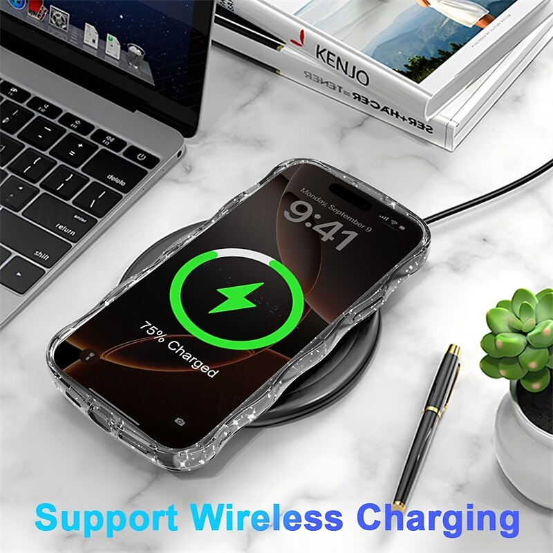 Phone Case For iPhone 17 Pro Max 17 Air 16 15 Pro Max Plus Back Cover Magnetic Adsorption Transparent Magnetic Support Wireless Charging TPU3