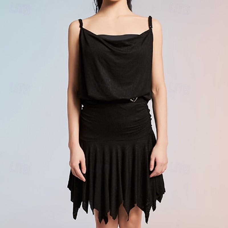 Latin Dance Skirts Pure Color Women's Performance Daily Wear Sleeveless Natural Polyester / Cotton