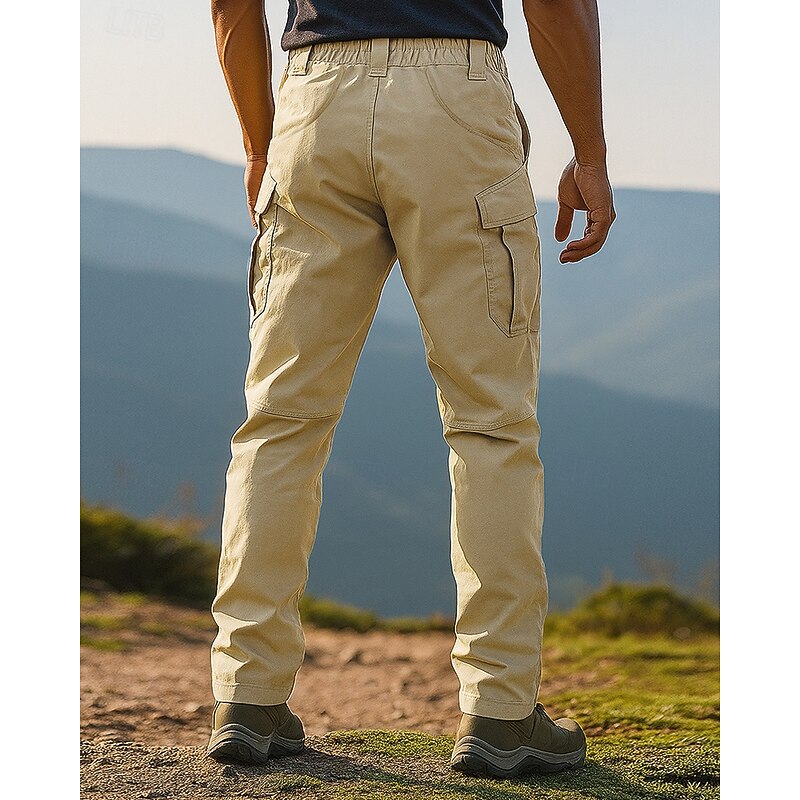 Men's Cargo Pants Hiking Pants Trousers Outdoor Regular Fit Waterproof Windproof Lightweight Bottoms Pocket Black Army Green Camping / Hiking Running M L XL XXL XXXL2