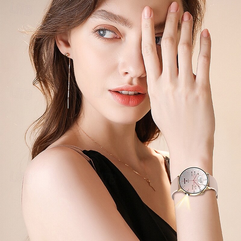 imosi 1.32 inch Amoled HD ScreenSmart Watch for Women with Blood Glucose Monitor Bluetooth Call Heart Rate & Blood Pressure Tracking IP68 Waterproof Fitness Tracker2