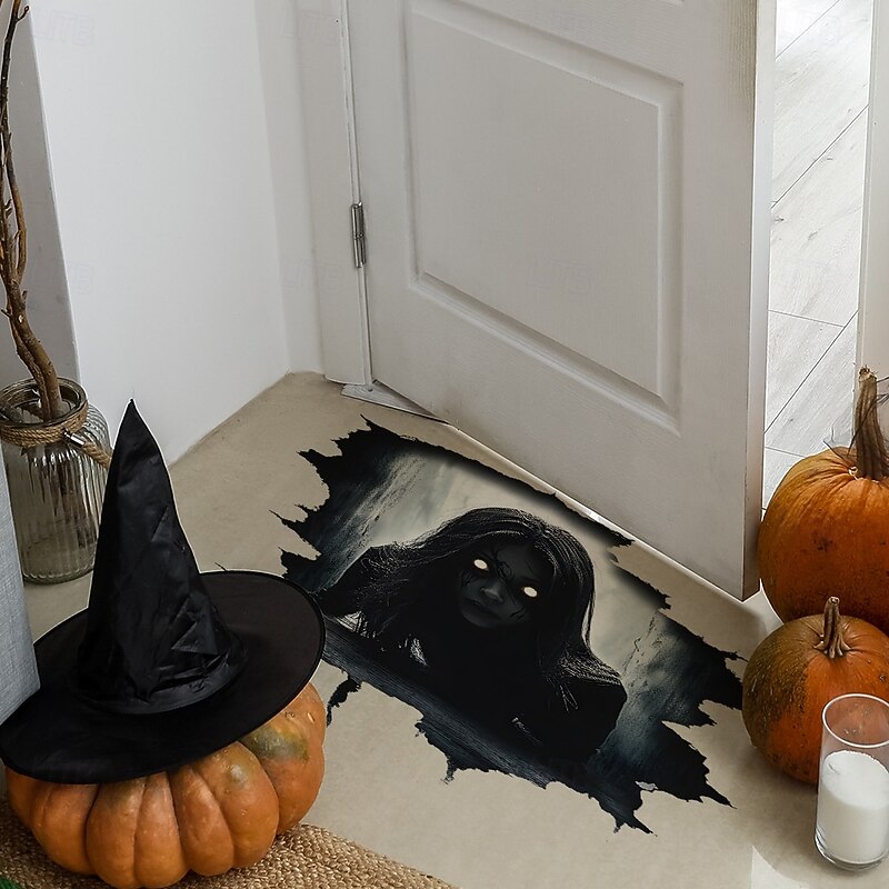 Halloween Scary Ghost 3D Wall Sticker, Broken Wall Decal for Bedroom and Living Room, Self-Adhesive Haunted House Decoration, Spooky Peel and Stick Wall Art for Home Party4