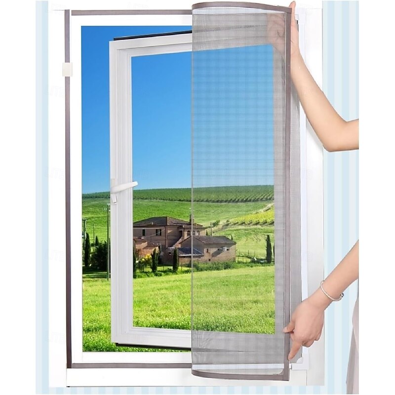 Magnetic Window Screen with Small Window, Easy to Open and Close, Used for Windows with Handles with Small Windows4