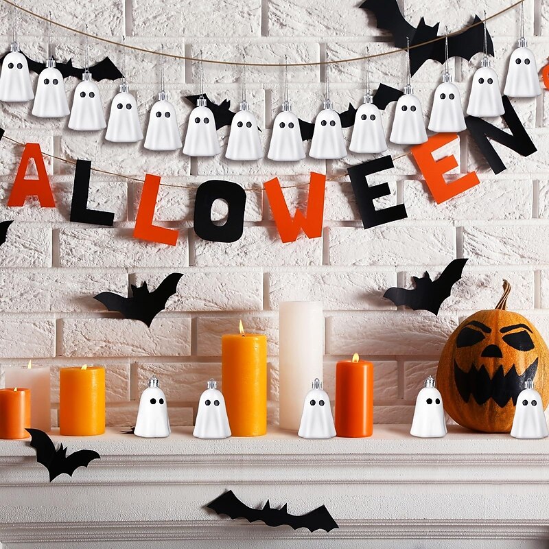 12pcs Halloween Spooky Decorative Hanging Pendant Haunted Party Decoration for Indoor Outdoor Party Supplies2