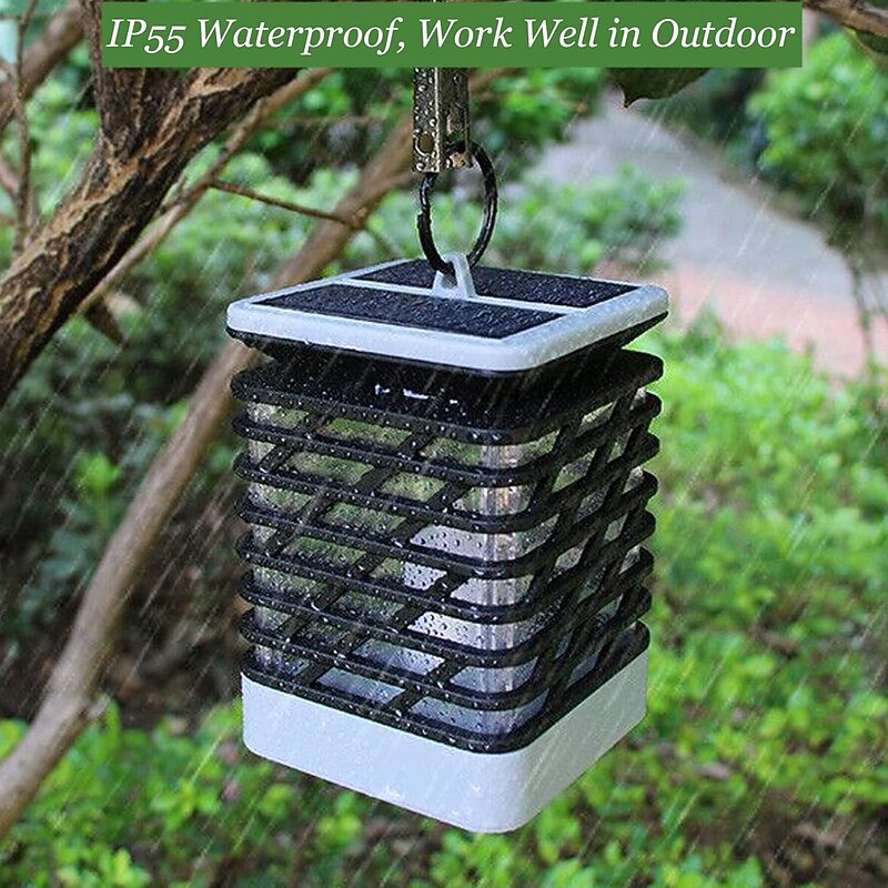 Solar Lantern Hanging Solar Pathway Lights Outdoor Waterproof Flickering Flameless LED Candle Lighting Solar Powered Lanterns Decorations for Tree Porch Yard Garde Patio3