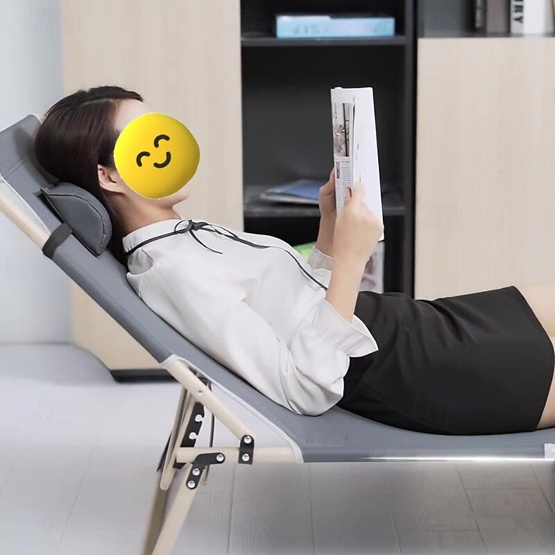 Multi-Functional Stainless Steel 1pc Portable Folding Cot - Leisure Lounge Bed with Oxford Fabric - No-Assembly Nap Bed for Office And Home Use4