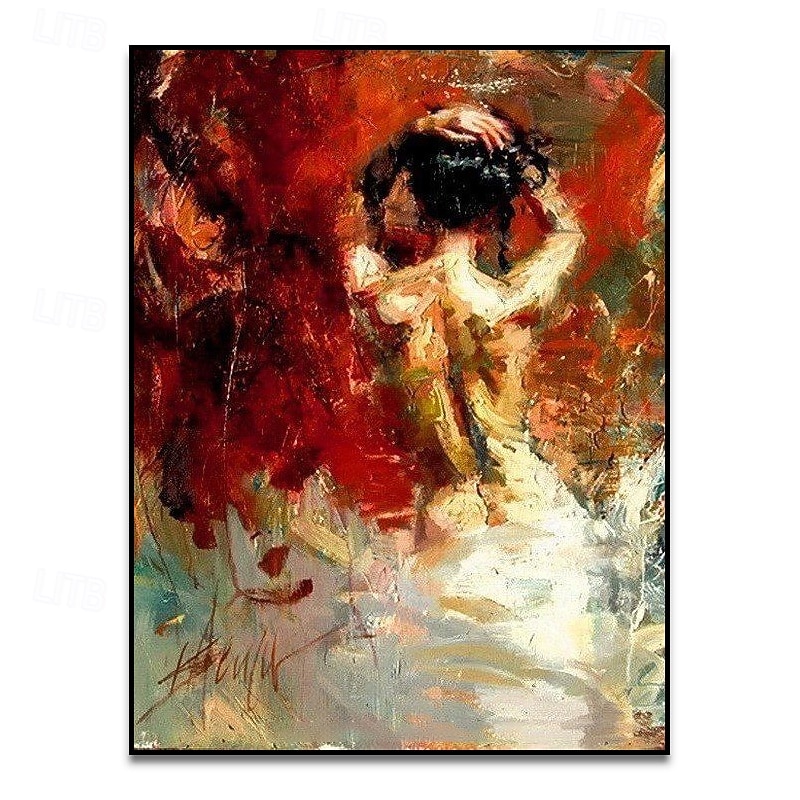 Handmade Oil Painting Canvas Wall Art Decoration Abstract Figure Sexy Naked Girl Back for Home Decor Rolled Frameless Unstretched Painting3