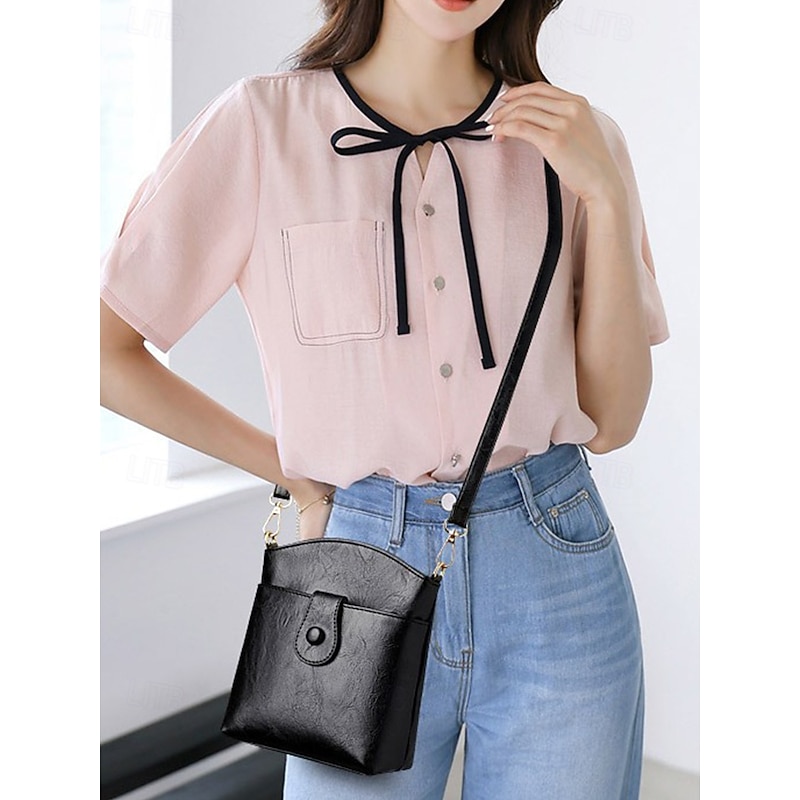 Women's Faux Leather Crossbody Bag with Multiple Compartments – Vintage Casual Shoulder Purse for Daily Commute, Shopping and Travel3