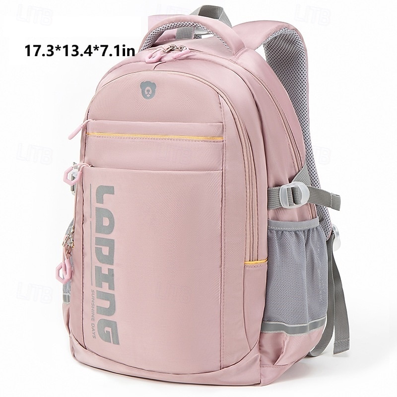 Unisex Waterproof School Backpack – Large Capacity Laptop Bag for Teens with Reflective Logo and Side Pockets4