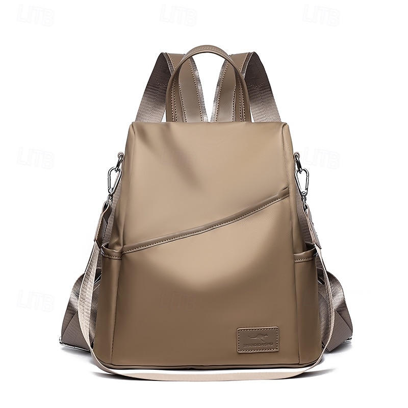 Khaki Casual Backpack – Stylish and Functional Laptop Bag for Women,Lightweight and Durable for Back to School
