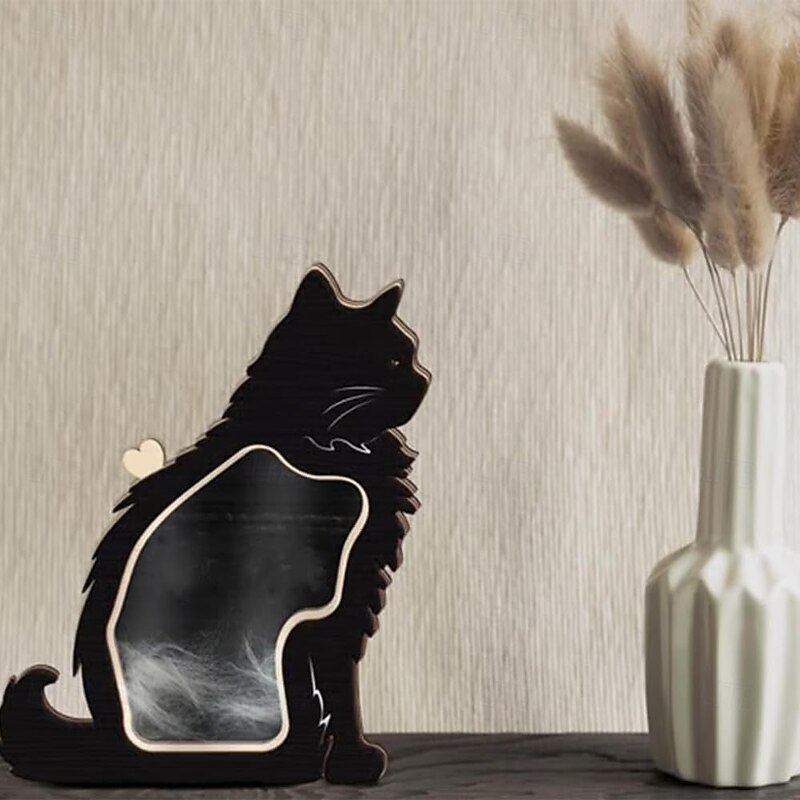 Wooden Pet Hair Memorial Case Cats Dogs Hair Memorial Keepsakes Display Box Suitable for Storing Dogs Cats-Fur, Teeth, Nails, Bone Ashes4