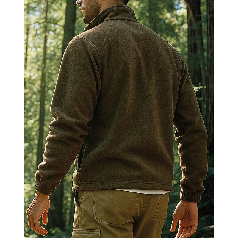 Men's Hiking Jacket Hiking Fleece Jacket Winter Outdoor Thermal Top Red Blue Green Grey2