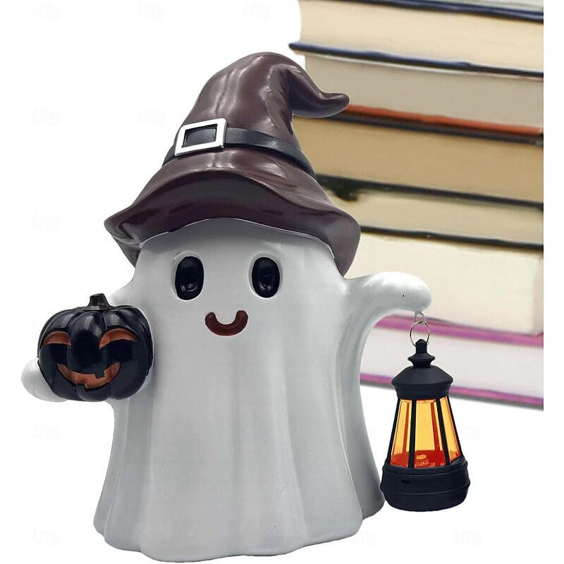 1 Pc Halloween Outdoor Solar Waterproof Ghost Lantern Indoor and Outdoor Courtyard Garden Path Terrace Restaurant Bedroom Decorative Light Landscape Light4
