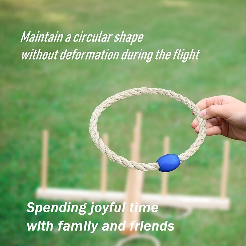 Pack of 10 Ring Toss Game Replacement Parts for Outdoor Throwing Rings Suitable for Speed and Agility Practice Games Lawn Party Activities (Red and Blue)2