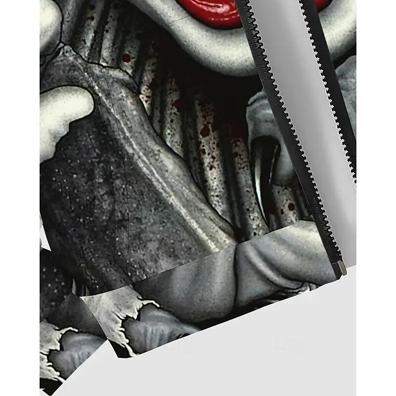 Boys' 3D Ghost Hoodie Coat Outerwear Long Sleeve Spring Fall Cool Sport Kids 4-12 Years Zip Street Daily Regular Fit4