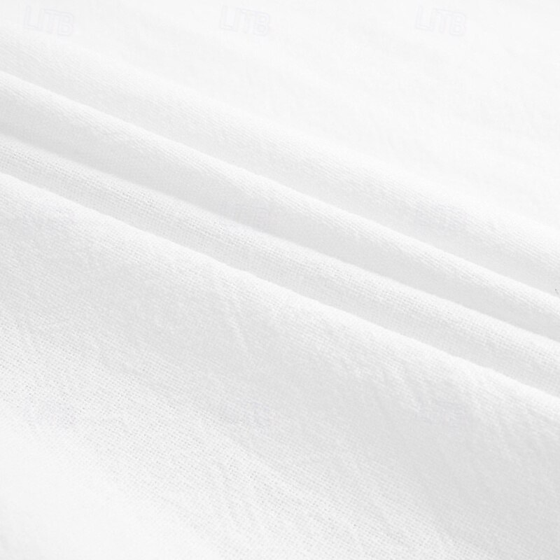 Men's Shirt Linen Shirt Summer Shirt Casual Shirt Button Up Shirt Plain Vacation Curise Black White Pink Sky Blue Long Sleeve Band Collar Spring &  Fall Clothing Apparel Buttons3