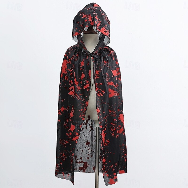 Witch Wizard Halloween Cape Cloak Costume Horror Scary Costume Kid's Adults' Unisex Halloween Carnival Performance Party Easy Halloween Costumes Dress Up4