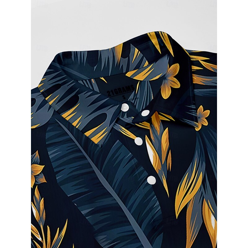 Men's Golf Polo Shirt Yellow Short Sleeve Top Golf Attire Clothes Outfits Wear Apparel3