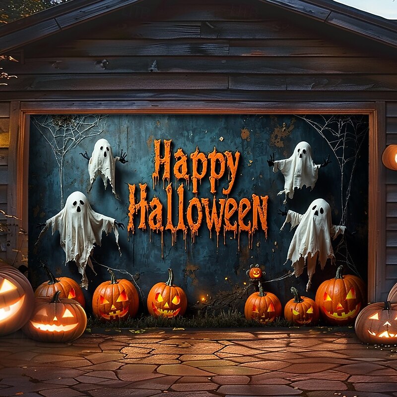 Halloween Garage Door Cover Banner Backdrop – 